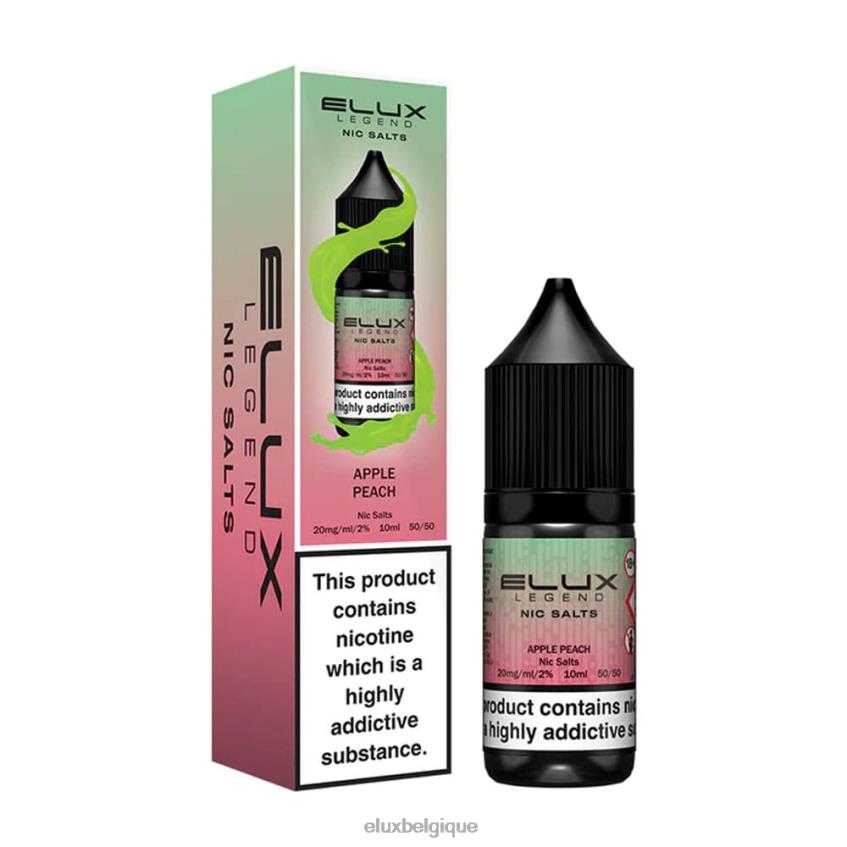 Elux Legend sel de nicotine 10ml 4646840 pêche aux pommes Elux vape review