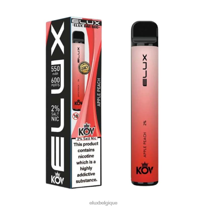 Elux Bar vape jetable de la série Legacy 46468103 pêche aux pommes Elux website