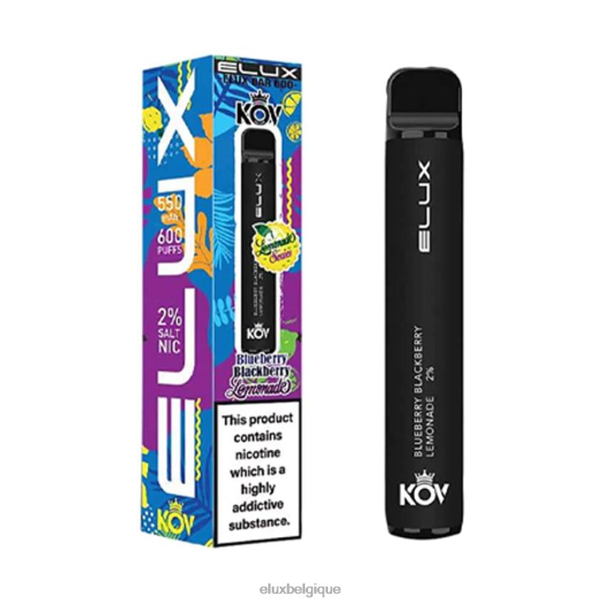 Elux Bar vape jetable série limonade 46468105 limonade aux myrtilles et aux mûres Elux vape belgique