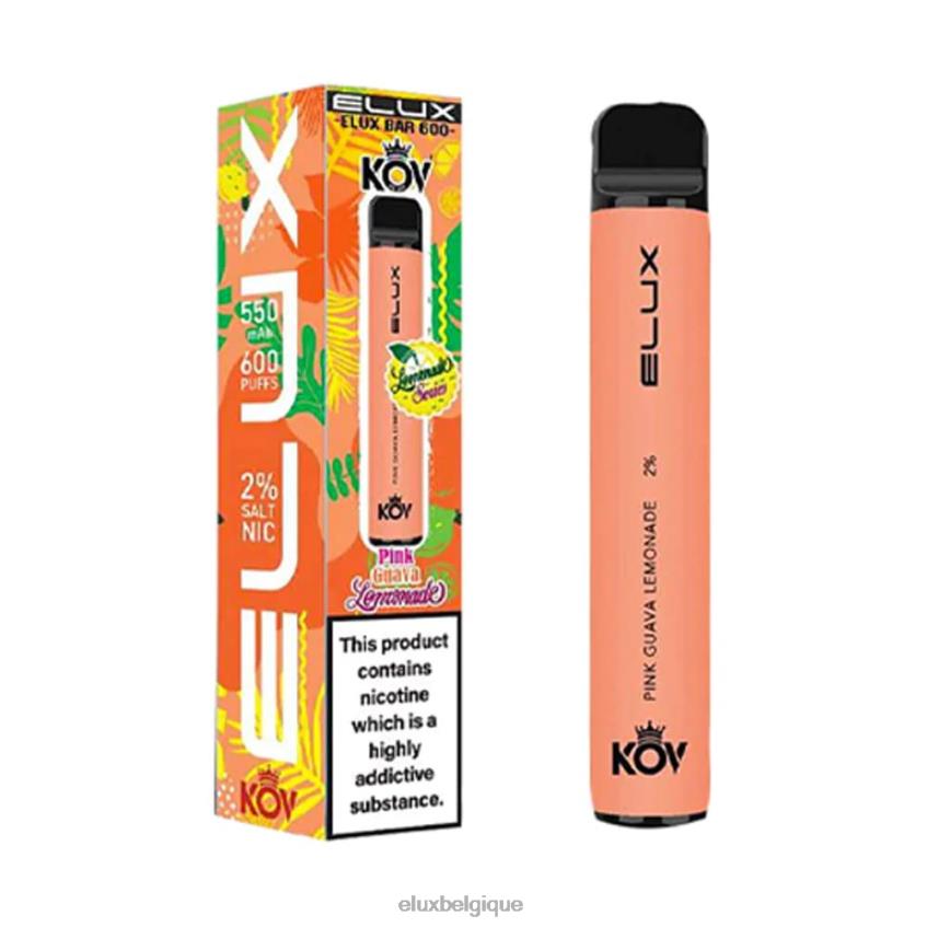 Elux Bar vape jetable série limonade 46468106 limonade à la goyave rose Elux bruxelles