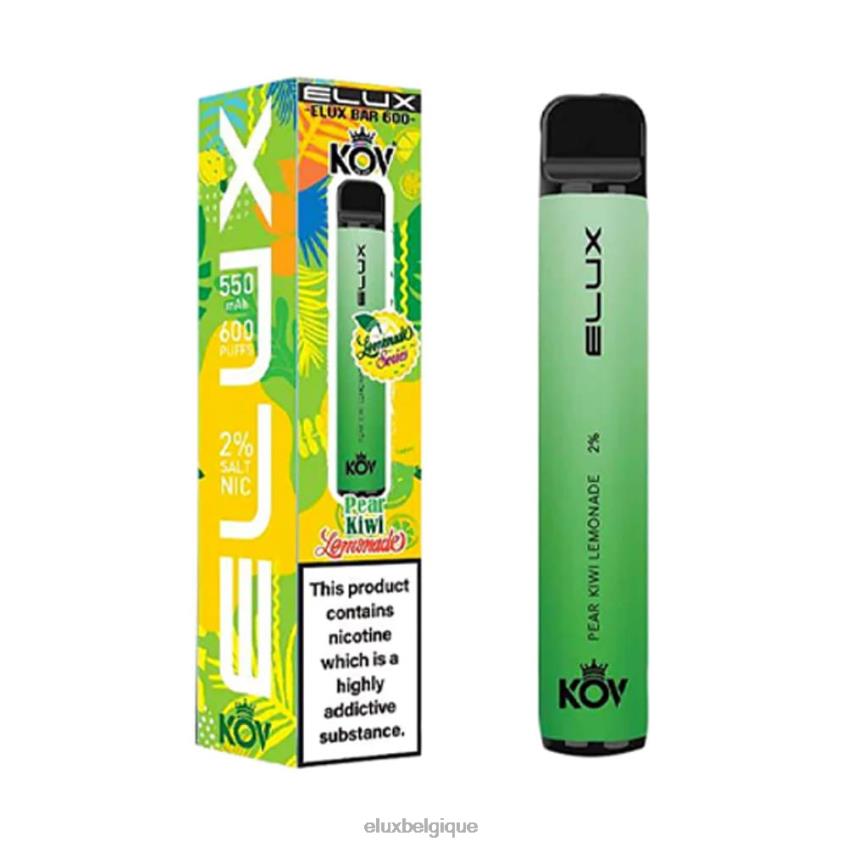 Elux Bar vape jetable série limonade 4646879 limonade poire kiwi Elux prix belgique