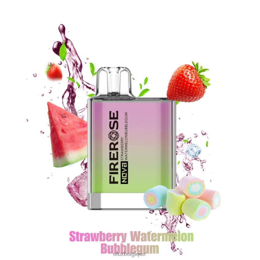 Elux Firerose Nova Vape jetable de 600 bouffées 4646824 bubblegum fraise pastèque Elux belgique