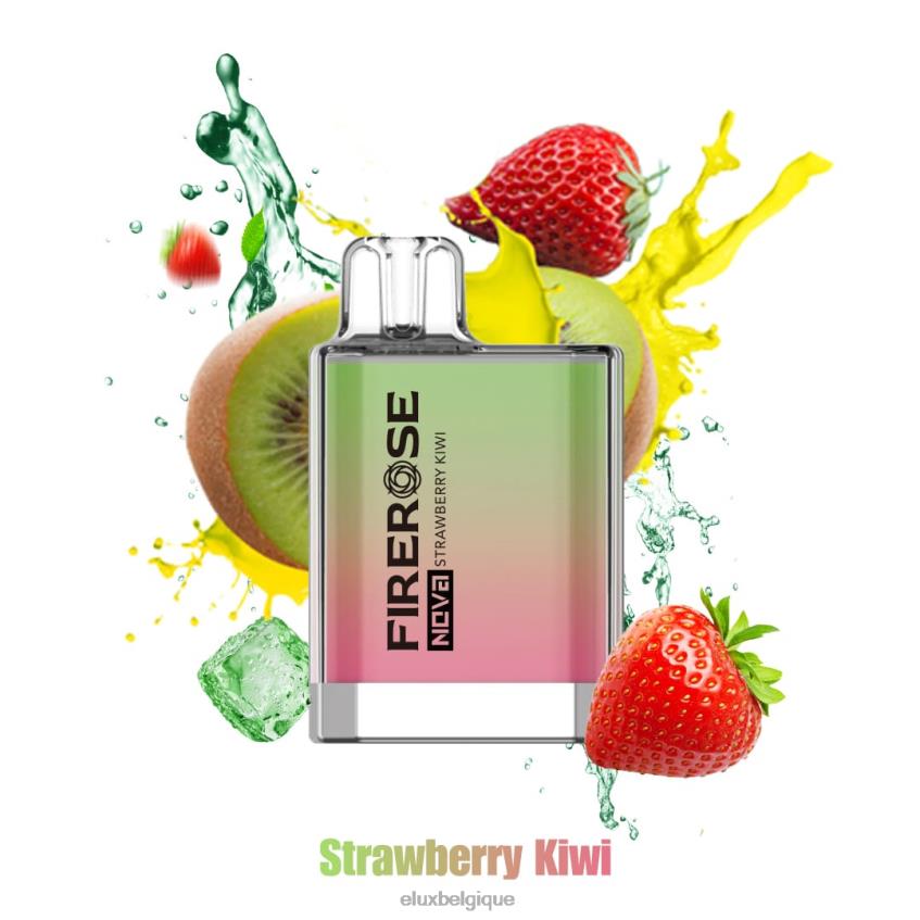 Elux Firerose Nova Vape jetable de 600 bouffées 4646825 fraise-kiwi Elux vape belgique
