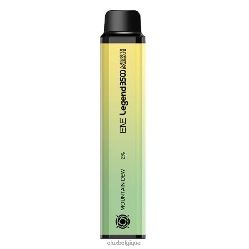 Elux ENE Legend Vape jetable de 3500 mailles 46468139 Mountain Dew Elux prix belgique