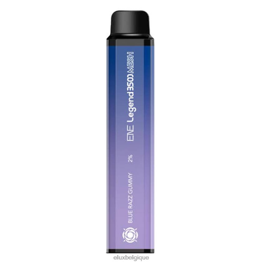 Elux ENE Legend Vape jetable de 3500 mailles 46468143 gomme bleue Razz Elux website
